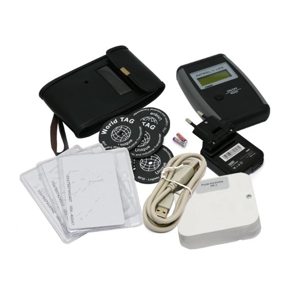 Patrol II LCD Portable reader with accessories for guard tour system
