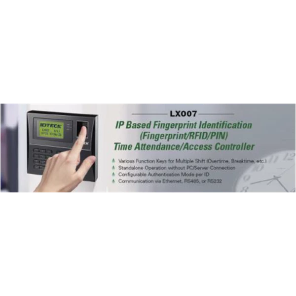 LX-007 IP Based Fingerprint Identification (Fingerprint / RFID / PIN) 