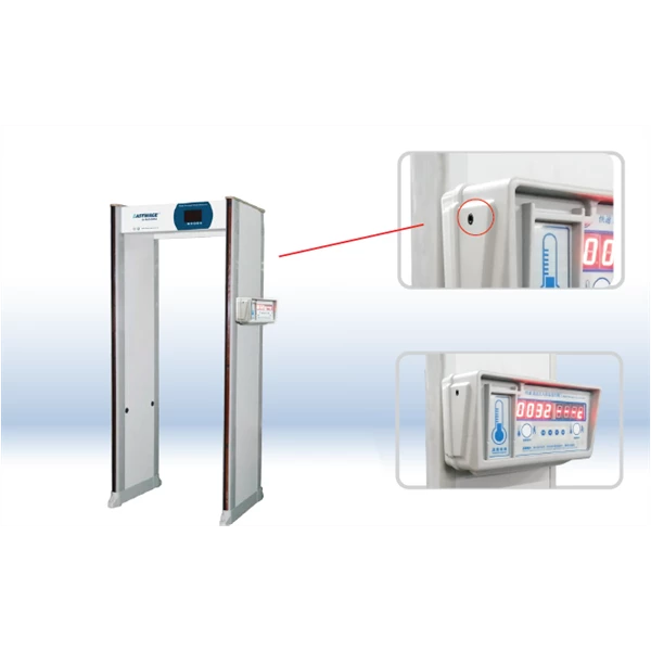 EI-MD3000 Wakthrough Metal detector with human temperature detection