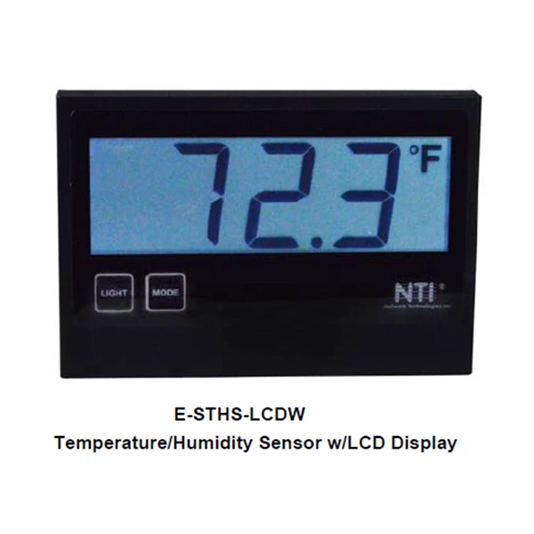 E-STHS-LCDW Temperature/Humidity Sensor with 3-Digit 7-Segment LCD Display – 2" Character Height